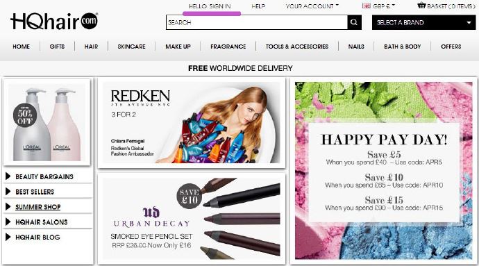 英国美妆HQhair官网海淘攻略购物教程