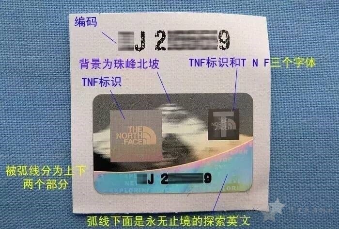 The North Face TNF北面(乐斯菲斯)真假辨别方法 名牌真假分辨方法 第9张 北面The North Face 羽绒服怎么辨别真假,户外衣服细节签别14